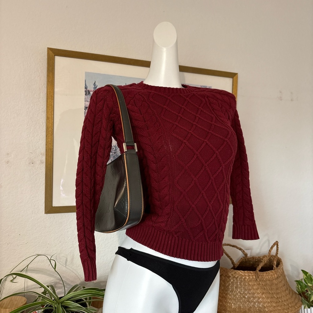 Cable Knit Sweater Cozycore Academia Fall Preppy Back To School Layering